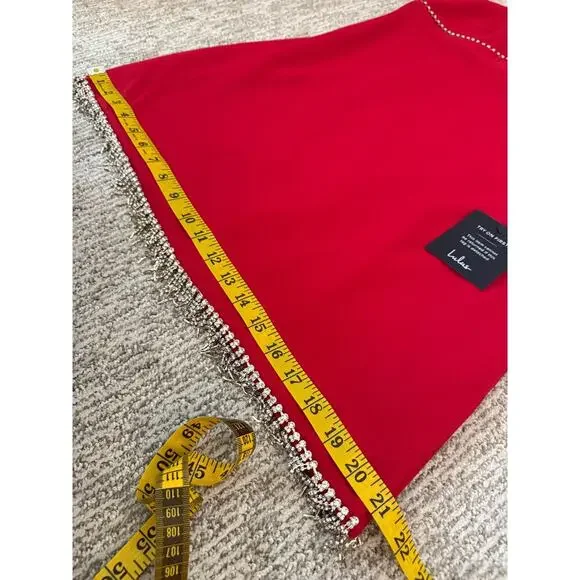 Lulus Red Mini Dress Y2K Glam rhinestones size XL Homecoming Date Party 90s - Picture 9 of 9